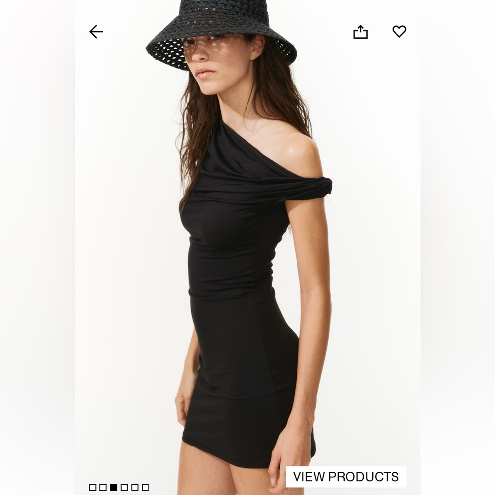Elegant Black One-Shoulder Dress